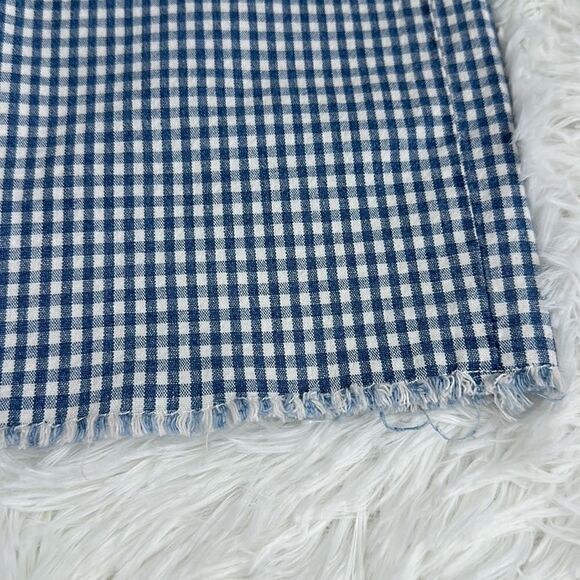 NWT Madewell Straight Stretch Mini Skirt Gingham: Raw Hemmed in Blue/White S 26 - Picture 8 of 10
